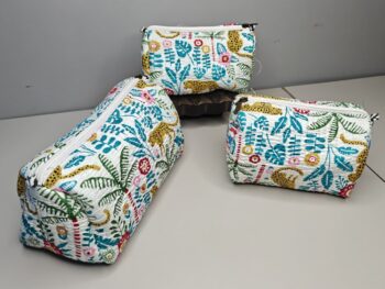 Pure cotton waterproof pouches -3 pc set