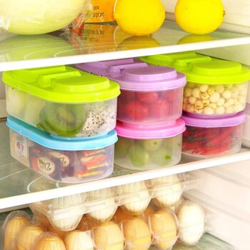 Two Side Tiffin Reusable Plastic Food Storage Container