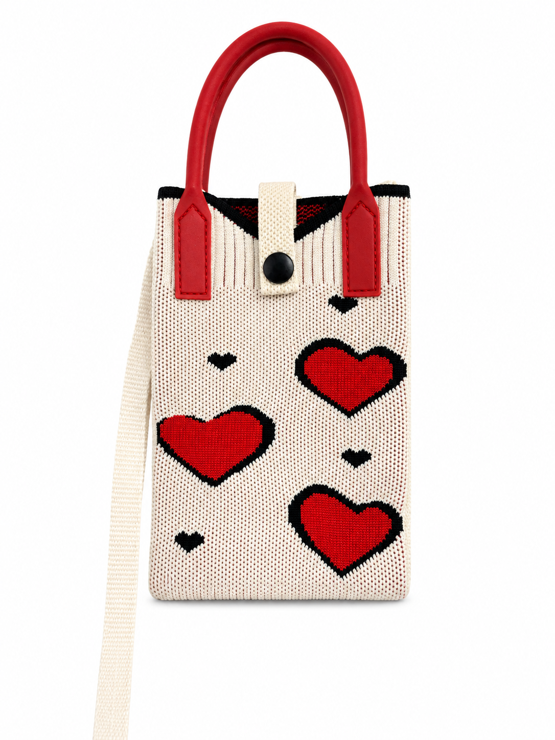white and red heart